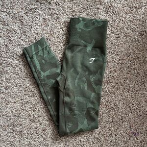 Gymshark Olive Camo High-Rise Performance Leggings